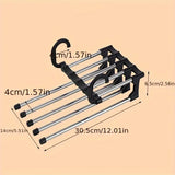 Adjustable Trousers Pants Hanger Organizer Space Saving Closet Rack