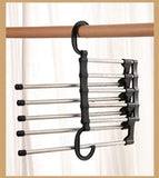 Adjustable Trousers Pants Hanger Organizer Space Saving Closet Rack