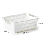 Limon Rectangle Bamboo Large Basket with Steel Handles