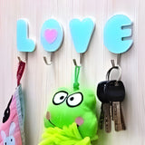 4 Piece Love Hook Set Decorative Wall Hooks for Home