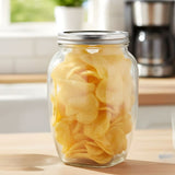 Ziba Airtight 1420 ML XL Glass Jar With Silver Lid