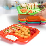 Snack Plate Square 2 Pieces Set, Serving Plates for Home & Parties