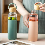 Glass Bottle with Wooden Cap 500 ML