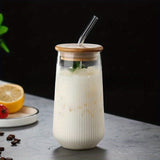 Juice Glass with Glass Straw – Reusable Beverage Cup