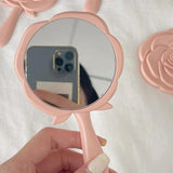 Handheld Compact Mirror with Handle – Personal Makeup & Travel Mirror
