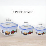 3 PCS Airtight Food Container Box – Kitchen Storage Set