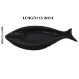 Melamine 1 Piece Black Trout Fish Serving Platter