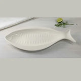 Melamine 1 Piece Cream Trout Fish Serving Platter