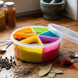 Round 6-in-1 Partition Kitchen Seasoning Box