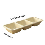 3 Section Melamine Cream Dip Sauce Divider
