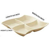 Wavy 4 Portion Cream Tray One Piece for Serving