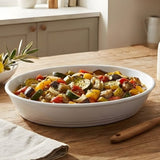 Borcam Melamine White Dish One Piece for Serving