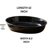 Borcam Melamine Black Dish One Piece for Serving