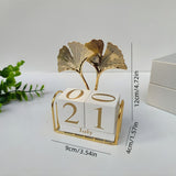 Golden Bloom Everlasting Desk Calendar