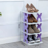Foldable 4 Layer Shoe Rack Space Saving Storage Organizer