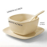 Trifle Cream Bowl With Saucer And Spoon For Serving Soups