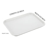 Chamcham Melamine White Serving Tray For Snacks and Meals