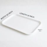 Flora Melamine White Serving Tray One Piece for Serving