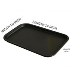Flora Melamine Black Serving Tray One Piece for Serving