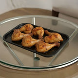 Flora Melamine Black Serving Tray One Piece for Serving