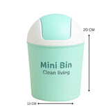 Mini Plastic Desktop Trash Bin Small Waste Basket for Office, Home & Study