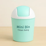 Mini Plastic Desktop Trash Bin Small Waste Basket for Office, Home & Study