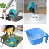 Plastic Drain Fruits & Vegetables Washing Basket