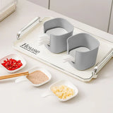 Snack Serving Plates with Storage Holder 6 Pc Set