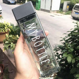 Square Plastic Water Bottle 500ml with Lid & Lifting Rope