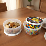 Plastic Glass 650ml Drink Holder with Attached Straw Ring