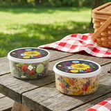 Plastic Glass 650ml Drink Holder with Attached Straw Ring