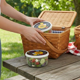 2 PC Round Food Storage Container Airtight Kitchen Storage Set