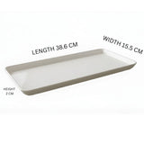 Melamine Big White Rectangular Tray for Serving Food