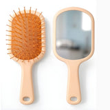 Mini Hair Brush with Built In Mirror Compact Travel Styling Tool