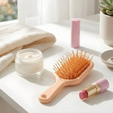 Mini Hair Brush with Built In Mirror Compact Travel Styling Tool