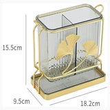 Luxury Golden Leaf Cutlery Holder
