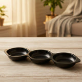 Triple Section Melamine Sauce Dip Tray