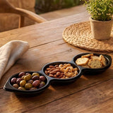 Triple Section Melamine Sauce Dip Tray