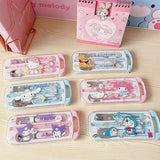 Cute Kids Spoon & Fork Set with Storage Case