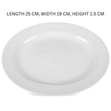 Melamine 10 Inch Small White Oval Dish One Piece for Serving Food