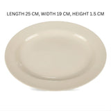 Melamine 10 Inch Small Cream Oval Dish One Piece for Serving Food