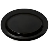 Melamine 12 Inch Black Oval Dish One Piece for Serving Food