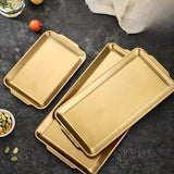 Golden Serving Tray Stainless Steel