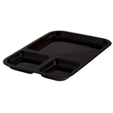 Melamine Black Serving Tray for Fast Food and Restaurant Use