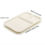 Melamine Cream Serving Tray for Fast Food and Restaurant Use