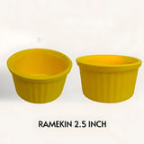 Melamine 2.5 Inch Yellow Ramekin Serving Bowl