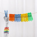 24 Pcs Plastic Clips with Rope for Hanging Use