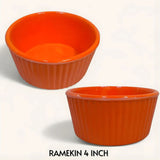 Melamine 4 Inch Ramekin Orange Bowl Serving Bowl