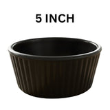 Melamine 5 Inch Ramekin Black Bowl Serving Bowl