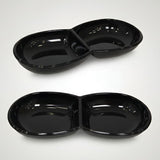 Melamine Vintage Sauce Divider Black Serving Dish